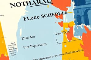 Notarial Acts: Fee Schedule