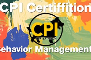 CPI Certification Test Flashcards