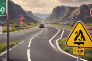 Road Signs and Driving Instructions Quiz