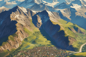 Map Reading Skills: Town in the Alps