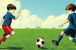 Illustration von Kindern beim Fußballspielen