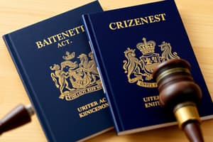 British Nationality Act 1981 Quiz