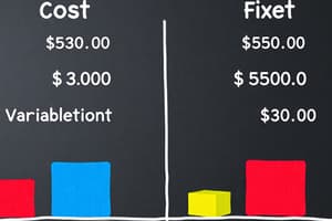 Cost Behavior and Analysis