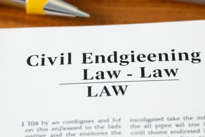 Civil Engineering Law and Regulations