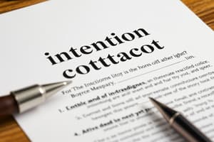 Intention in Contracts