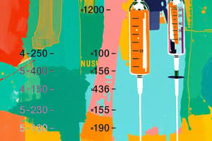 Nursing Dosage Calculations Quiz