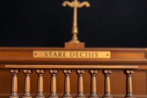 Legal Principles: Stare Decisis and Ratio Decidendi