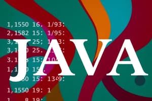 Java Programming Fundamentals