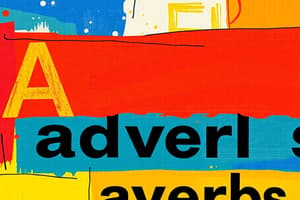 Understanding Adverbs and Sentence Structure