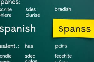 Spanish Verbs: Common Activities