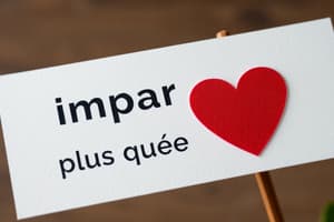 Conjugaison: Imparfait et Plus-que-parfait