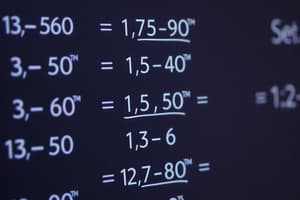 Units of Measurement and Conversions