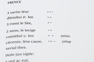 Les verbes au présent - Conjugaison française