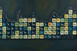 Periodic Table Blocks Quiz