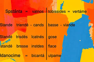 Formación y conjugaciones verbales en español