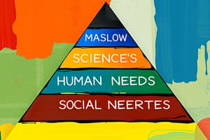 Necesidades Humanas y Pirámide de Maslow