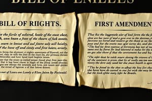 Overview of the Bill of Rights Quiz