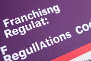 Franchising Code of Conduct Quiz