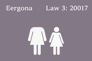 Organic Law 3/2007: Equality of Men and Women