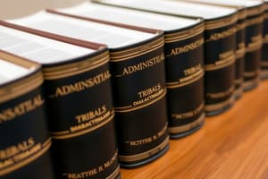 Tribunals and Administrative Decisions