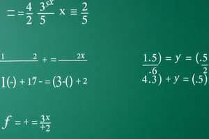 Quadratic Equations: Factoring and More