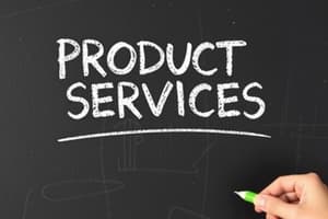 Business Principles Quiz - Products vs Services