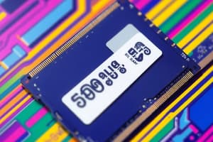 Introduction à la RAM et SDRAM