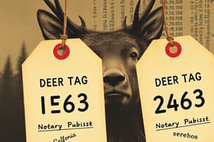 California Notary Countersigning Deer/Bear Tags