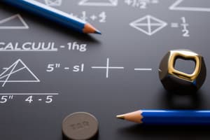 Key Areas of Mathematics Quiz