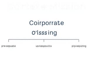 Corporate Mission and Objectives