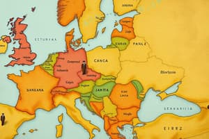 Europe in 1914 Map Flashcards