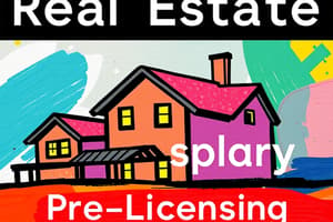 N.C. Real Estate Pre-Licensing Flashcards