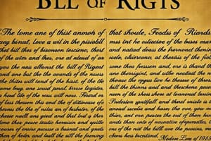 US History Bill of Rights Overview