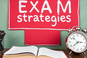 University Exam Strategies Quiz