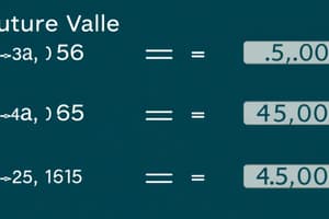 Finance Chapter: Future and Present Value Formulas