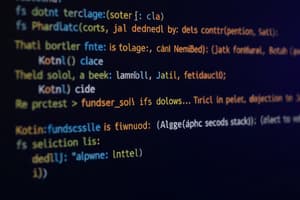 Programmation Kotlin: Fonctions et Lambdas