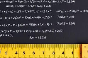 Mathematics and Measurement Quiz Grade 10