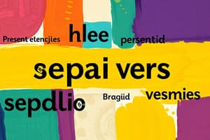 Spanish Present Tense Verbs