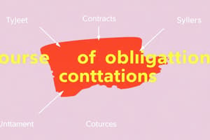 Fuentes de las Obligaciones y Contratos