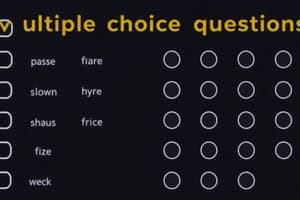 Quiz on Multiple Choice Question Design