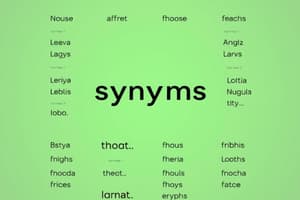 Synonyms Quiz