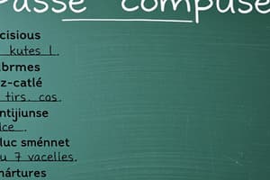 Passe Compose et Verbes Auxiliaires