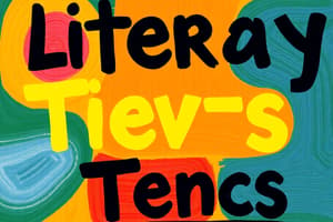 Literary Devices & Terms Quiz