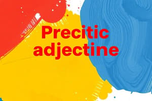 Predicate Adjectives Explained