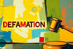 Defamation Law Quiz