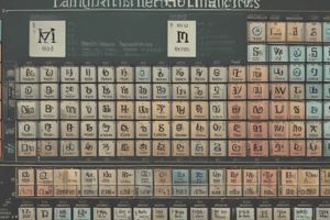 Introduction to the Periodic Table