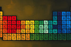 Chemistry: Elements and the Periodic Table