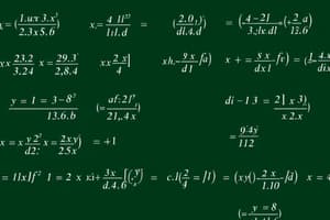 Mathematics 20-1 Course Review