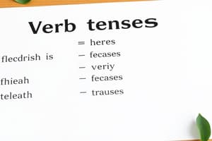 English Verb Tenses Quiz