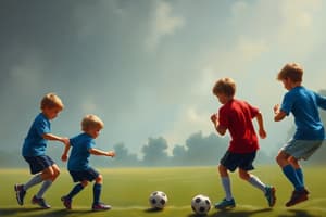 Fussballspielszene für Kinder